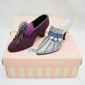 Vintage Nostalgia Resin Collectible Women's Heel Shoe figurines Victorian w/ box